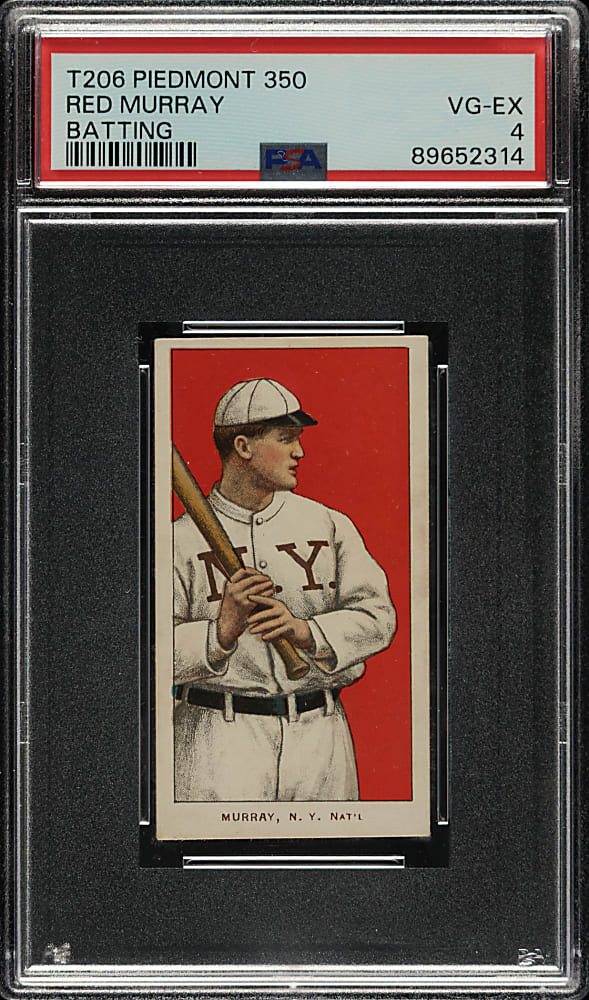 1909-1911 T206 White Border Red Murray Batting PSA VG-EX 4