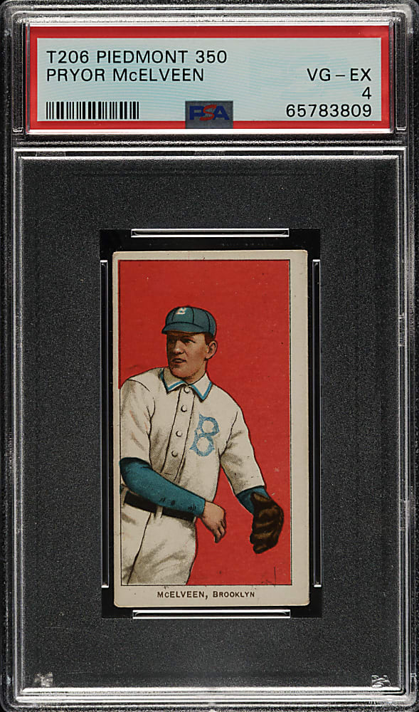 1909-1911 T206 White Border Pryor McElveen PSA VG-EX 4