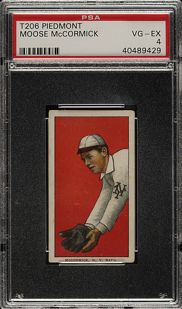1909-1911 T206 White Border Moose McCormick PSA VG-EX 4