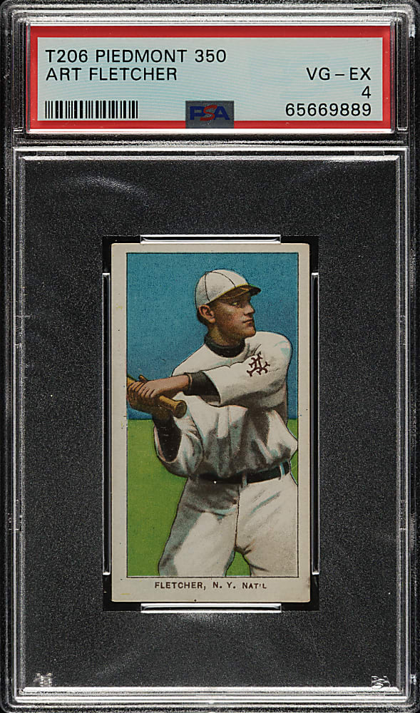 1909-1911 T206 White Border Art Fletcher PSA VG-EX 4