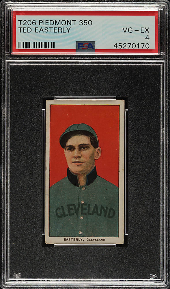 1909-1911 T206 White Border Ted Easterly PSA VG-EX 4