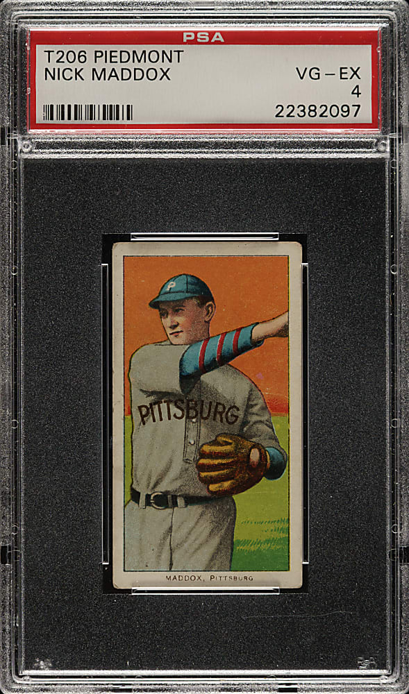 1909-1911 T206 White Border Nick Maddox PSA VG-EX 4