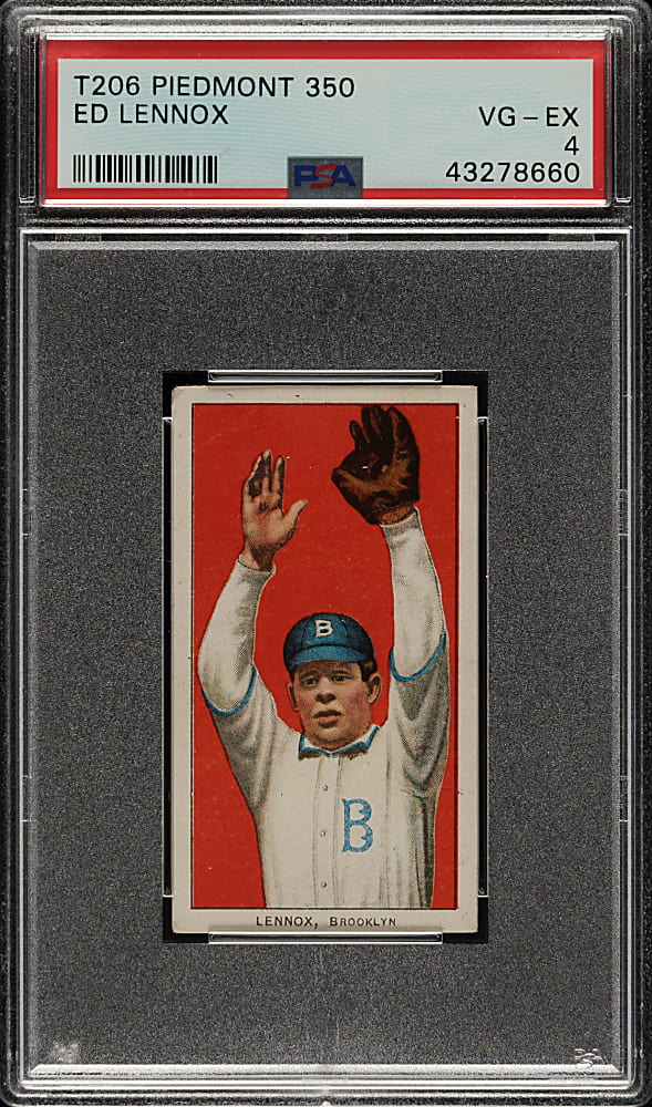 1909-1911 T206 White Border Ed Lennox PSA VG-EX 4