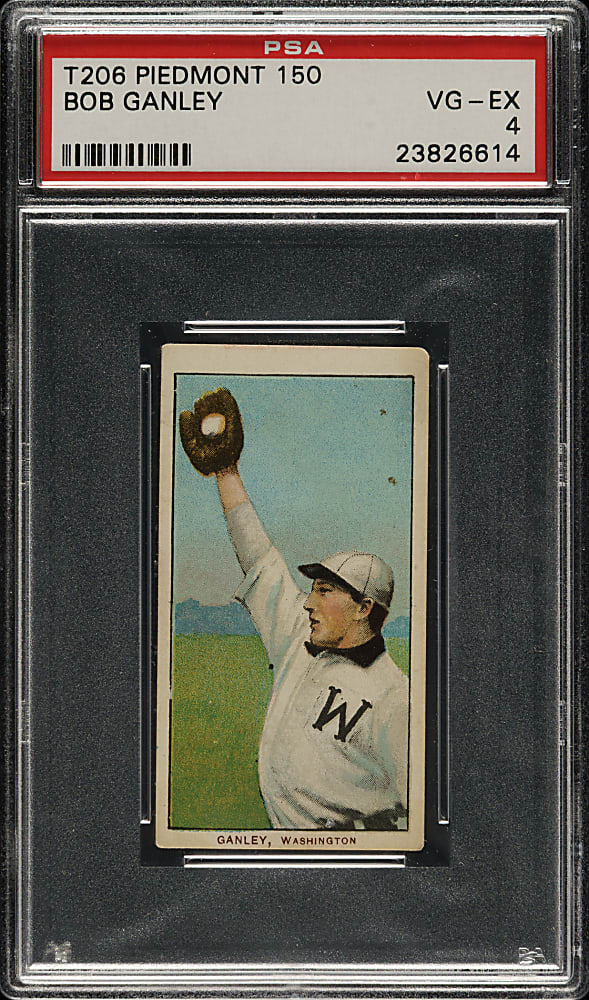 1909-1911 T206 White Border Bob Ganley PSA VG-EX 4