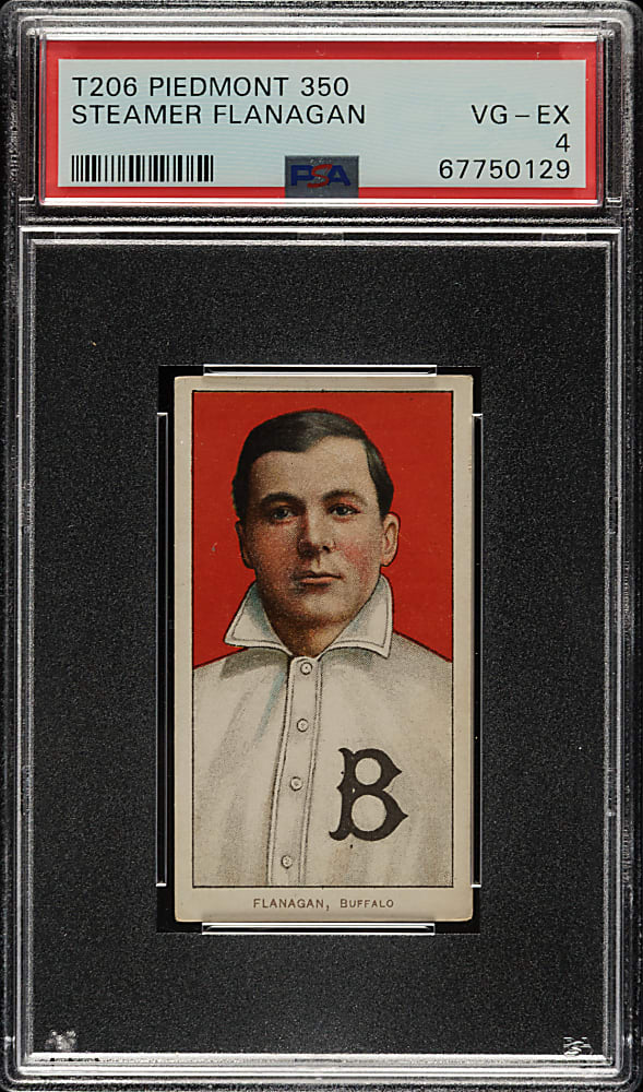 1909-1911 T206 White Border Steamer Flanagan PSA VG-EX 4