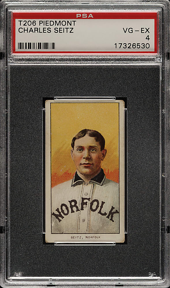 1909-1911 T206 White Border Charles Seitz Southern Leaguer PSA VG-EX 4