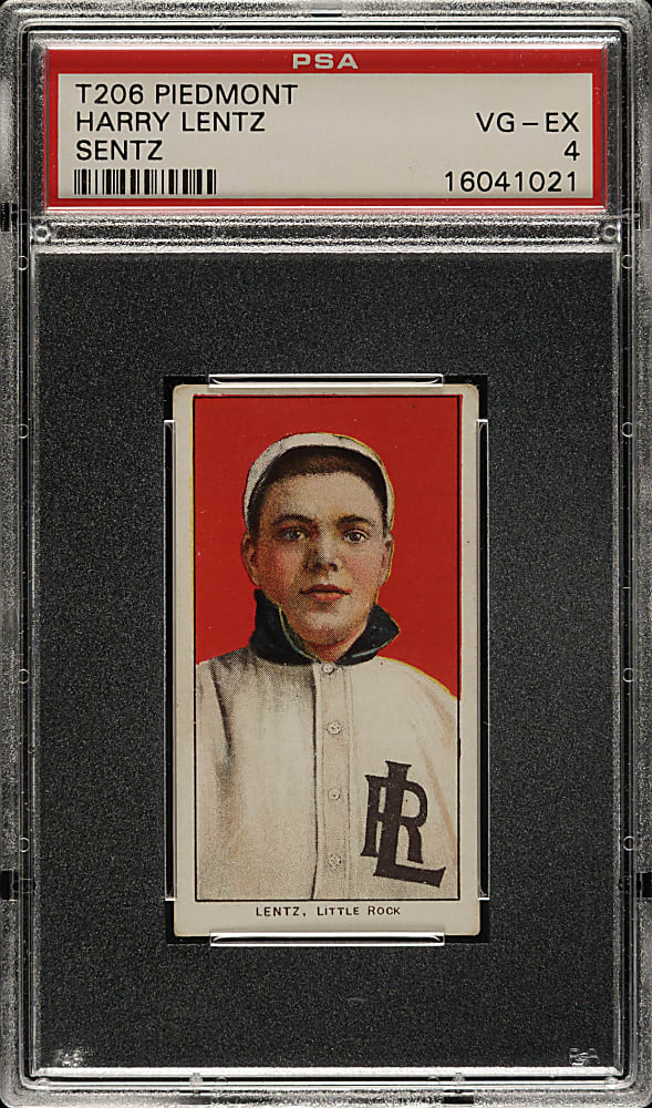 1909-1911 T206 White Border Harry Lentz Southern Leaguer PSA VG-EX 4