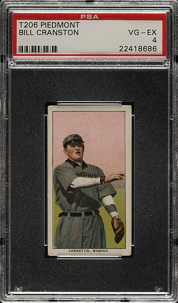 1909-1911 T206 White Border Bill Cranston Southern Leaguer PSA VG-EX 4