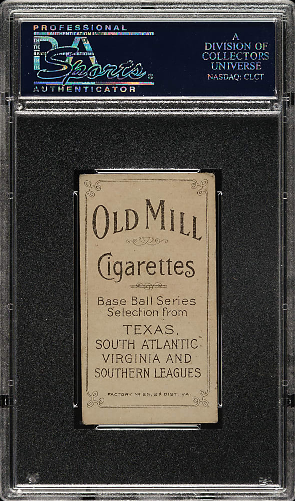 1909-1911 T206 White Border Tom Guiheen Southern Leaguer PSA VG-EX 4 - Old Mill Back