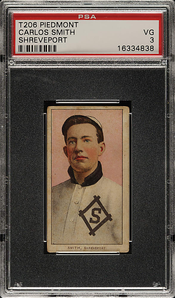 1909-1911 T206 White Border Carlos Smith Southern Leaguer PSA VG 3