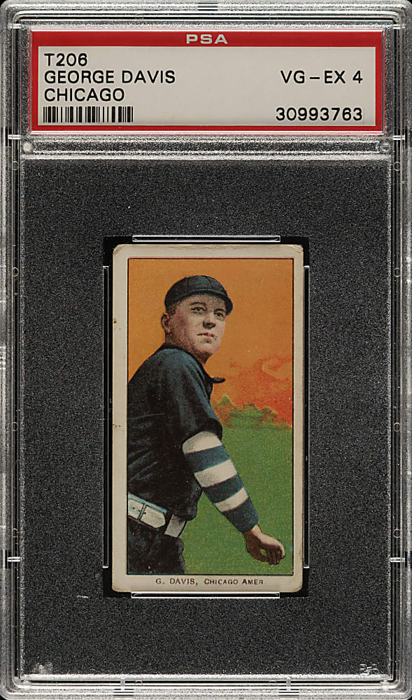1909-1911 T206 White Border George Davis PSA VG-EX 4