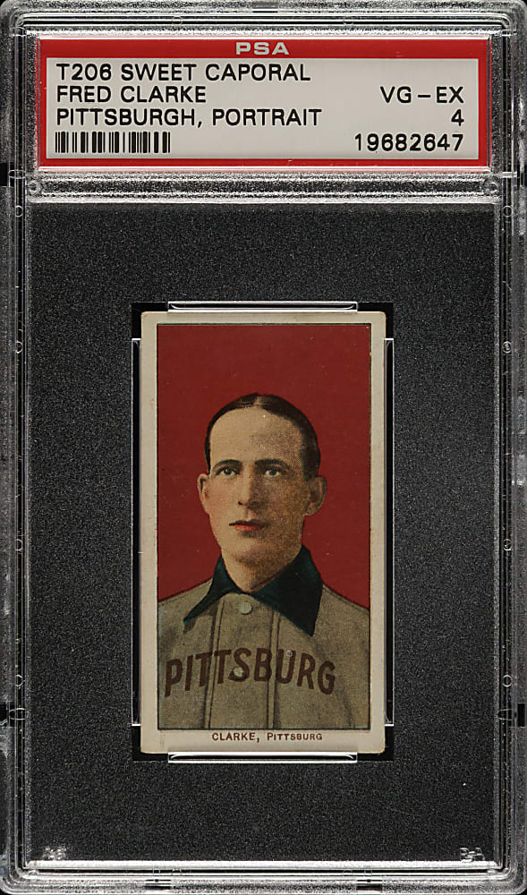 1909-1911 T206 White Border Fred Clarke Portrait PSA VG-EX 4