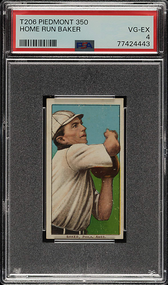 1909-1911 T206 White Border Home Run Baker PSA VG-EX 4