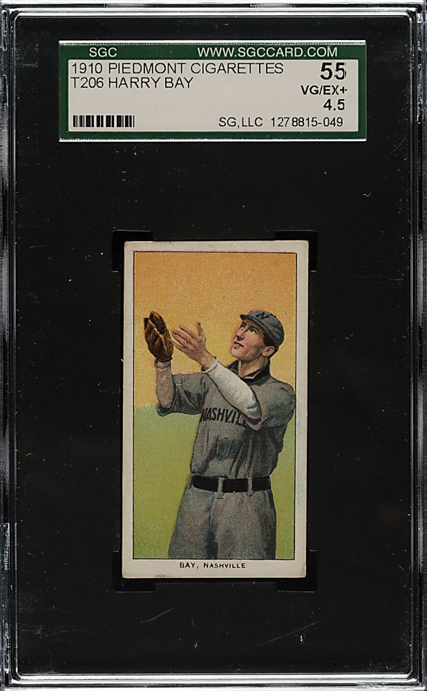 1909-1911 T206 White Border Harry Bay Southern Leaguer SGC VG/EX+ 55