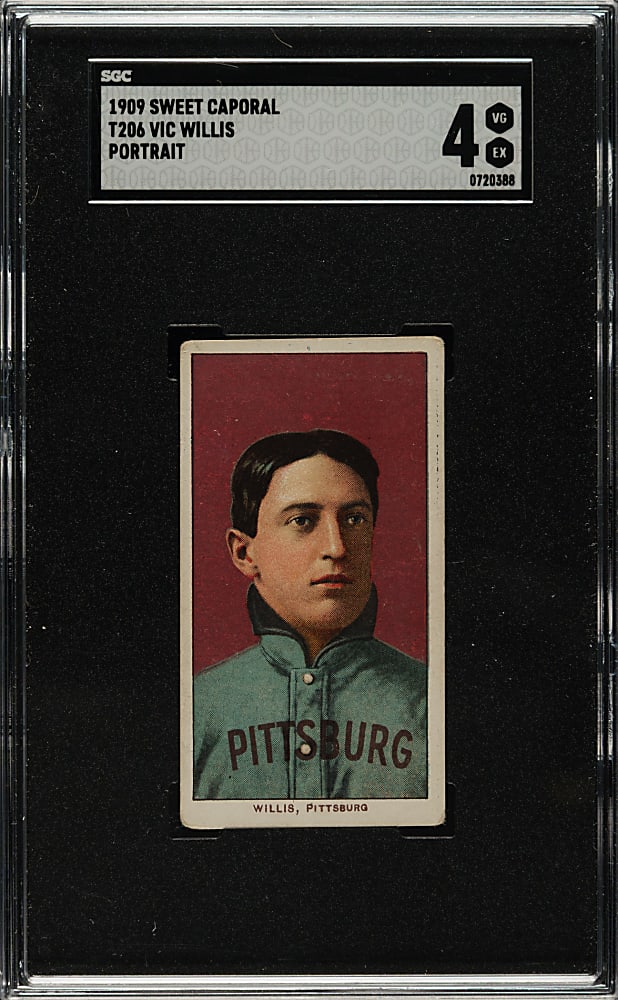 1909-1911 T206 White Border Vic Willis Portrait SGC VG/EX 4