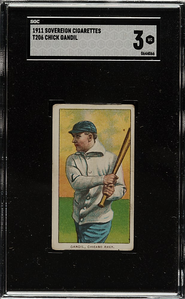 1909-1911 T206 White Border Chick Gandil SGC VG 3 - Sovereign 460 Back