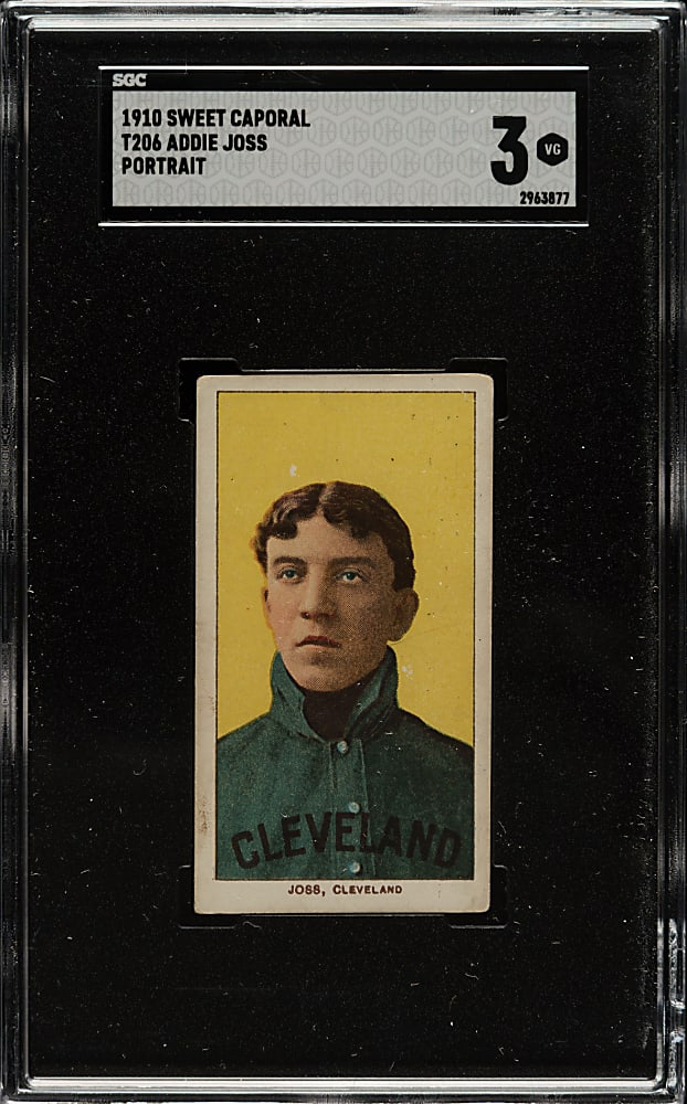 1909-1911 T206 White Border Addie Joss Portrait SGC VG 3