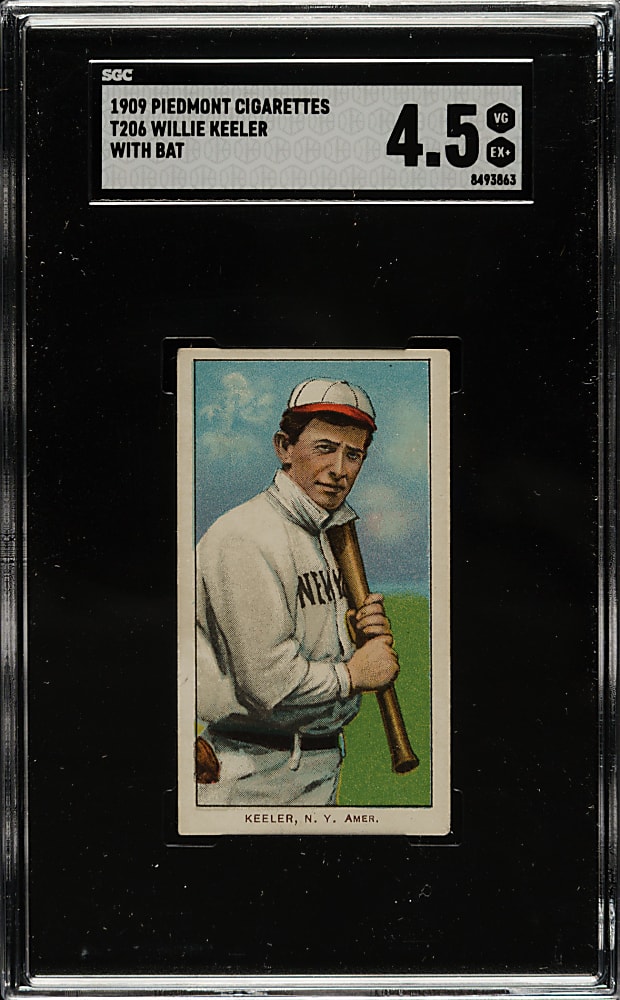 1909-1911 T206 White Border Willie Keeler with Bat SGC VG/EX+ 4.5