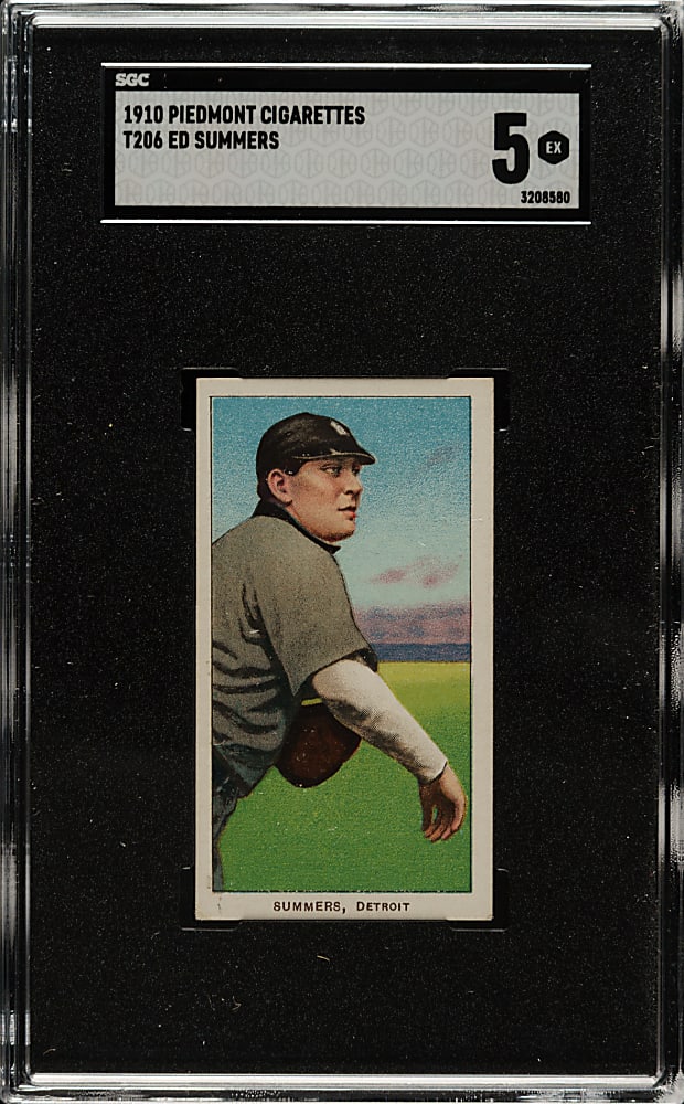 1909-1911 T206 White Border Ed Summers SGC EX 5