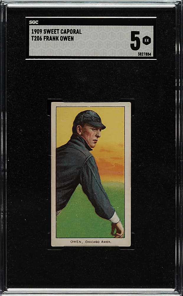 1909-1911 T206 White Border Frank Owen SGC EX 5