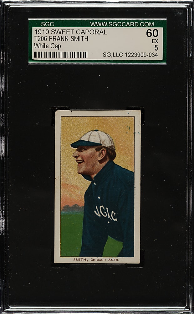 1909-1911 T206 White Border Frank Smith White Cap SGC EX 60