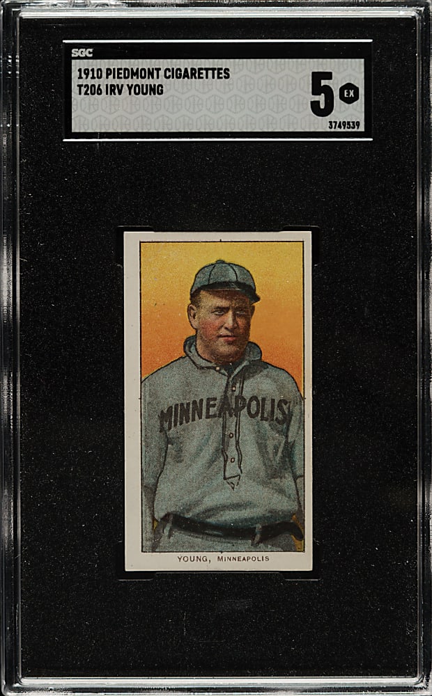 1909-1911 T206 White Border Irv Young SGC EX 5