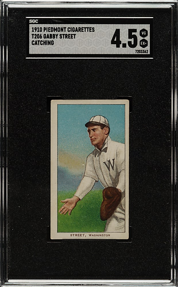 1909-1911 T206 White Border Gabby Street Catching SGC VG/EX+ 4.5