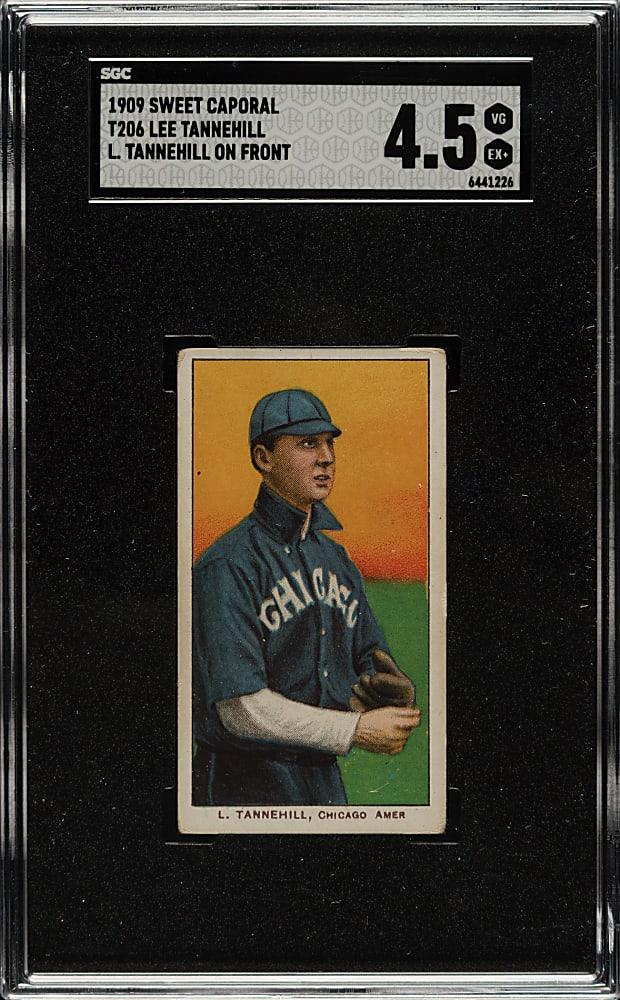 1909-1911 T206 White Border Lee Tannehill (L. Tannehill On Front) SGC VG/EX+ 4.5