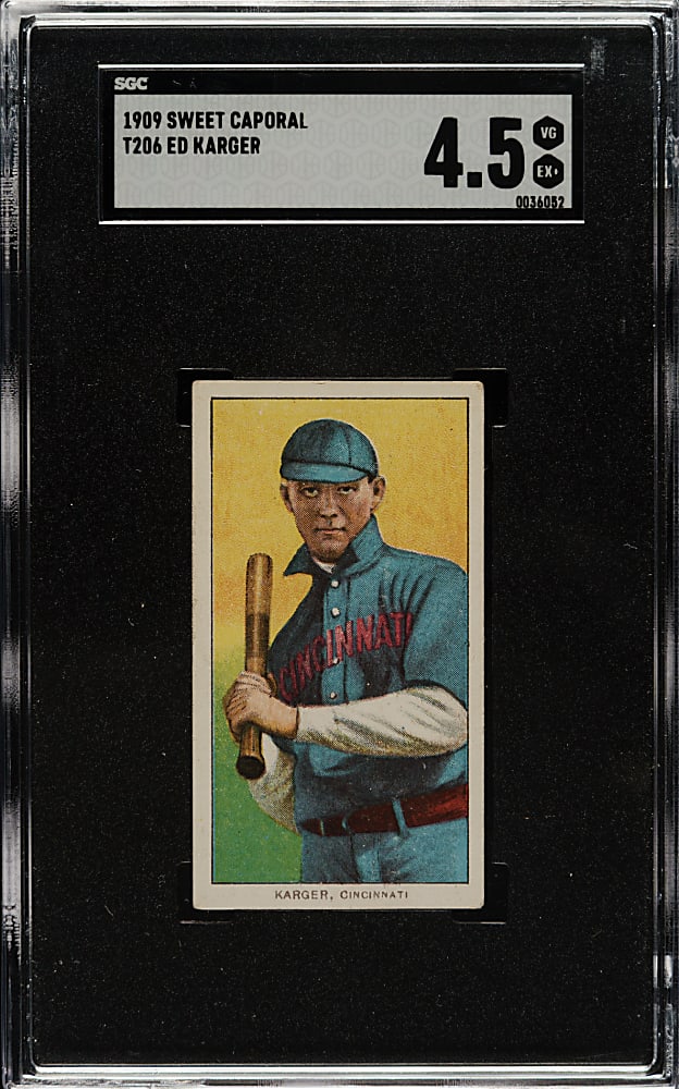 1909-1911 T206 White Border Ed Karger SGC VG/EX+ 4.5