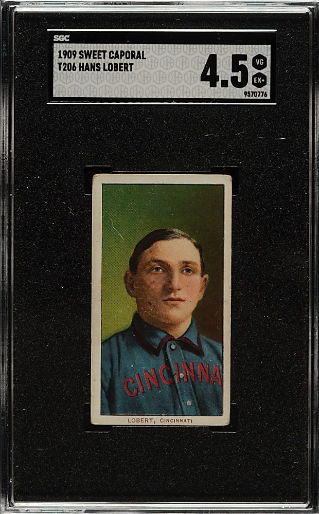1909-1911 T206 White Border Hans Lobert SGC VG/EX+ 4.5