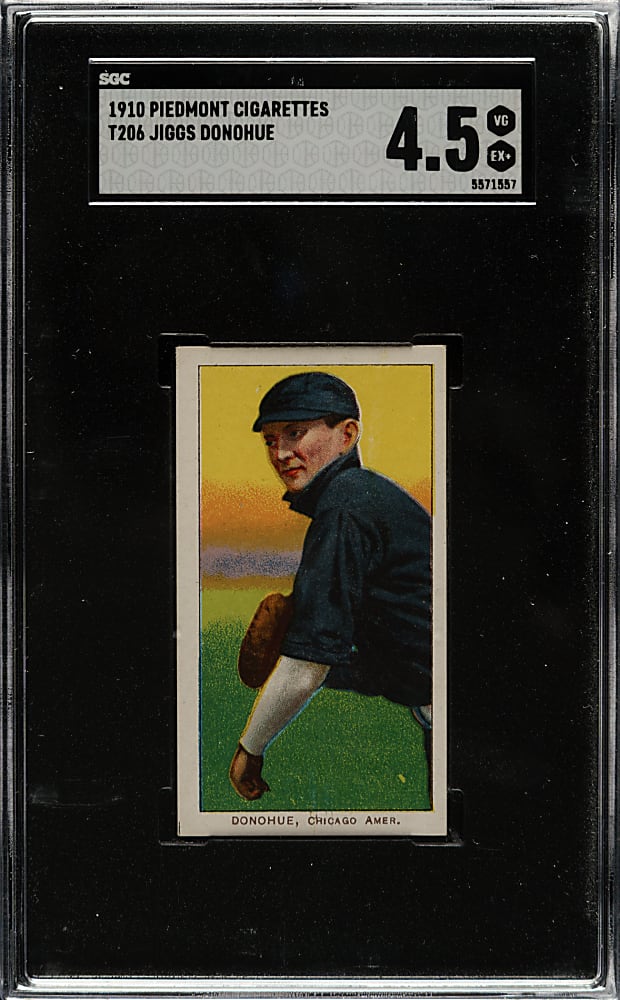 1909-1911 T206 White Border Jiggs Donohue SGC VG/EX+ 4.5