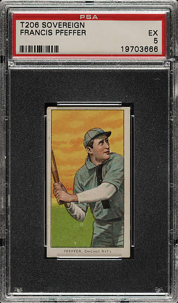 1909-1911 T206 White Border Francis Pfeffer PSA EX 5 - Sovereign 460 Back