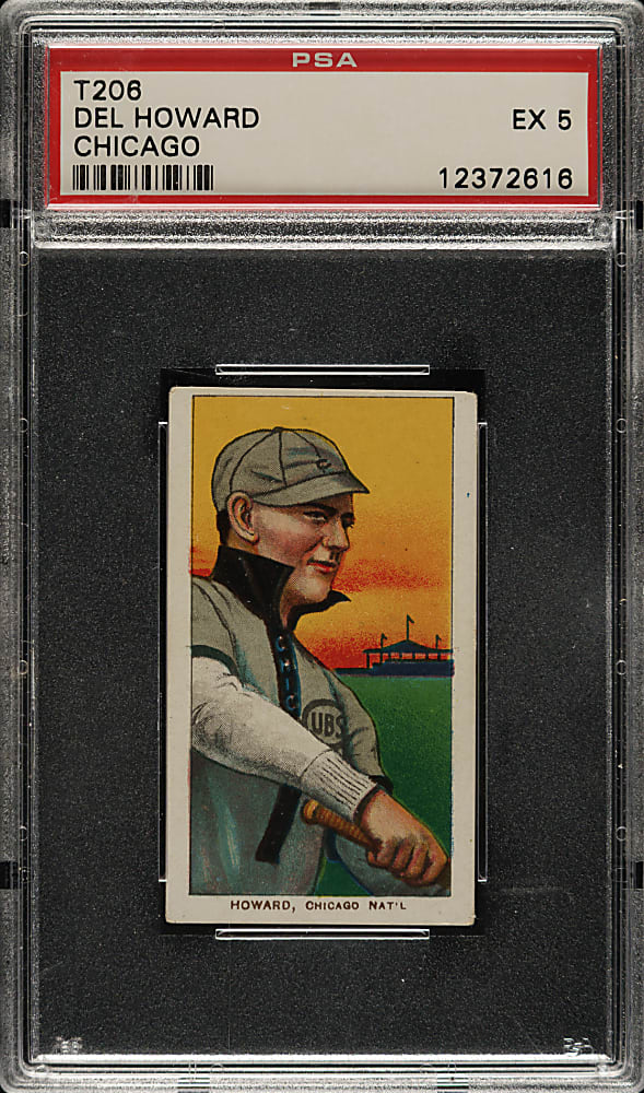 1909-1911 T206 White Border Del Howard PSA EX 5
