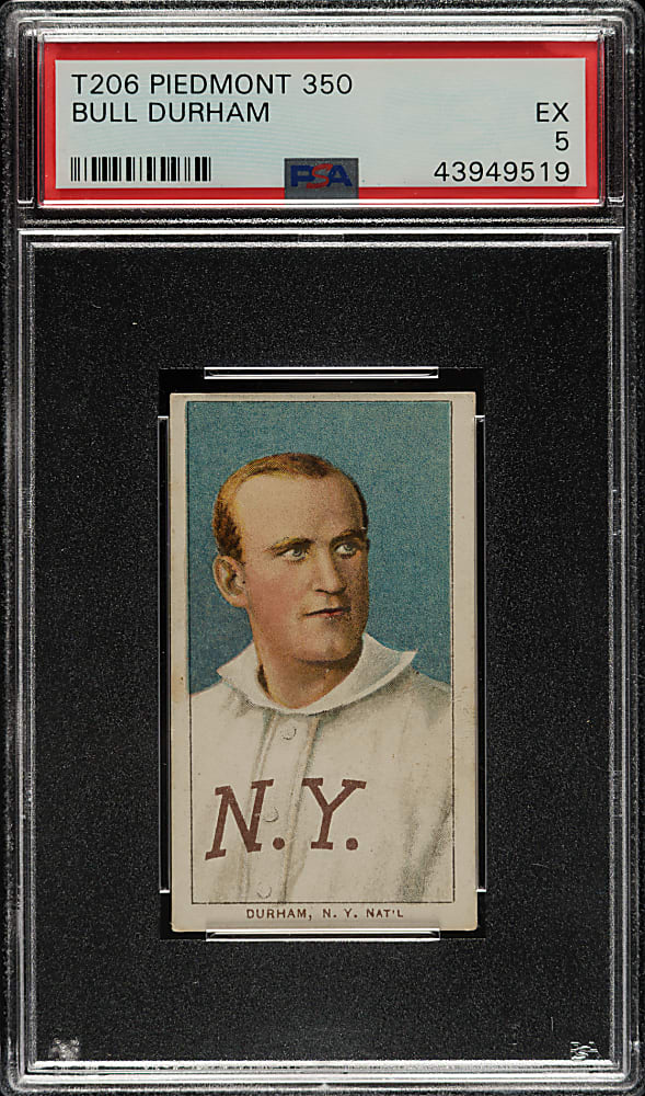 1909-1911 T206 White Border Bull Durham PSA EX 5