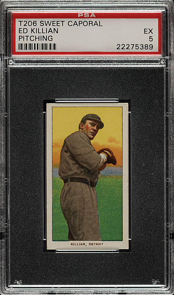 1909-1911 T206 White Border Ed Killian Pitching PSA EX 5