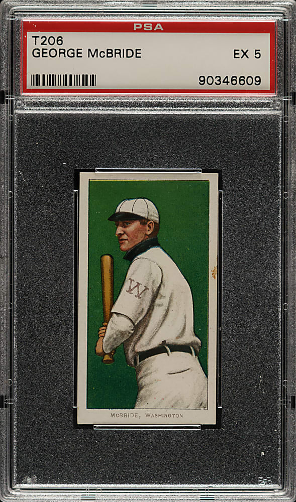 1909-1911 T206 White Border George McBride PSA EX 5