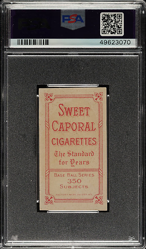 1909-1911 T206 White Border Ed Konetchy Glove Near Ground PSA EX 5