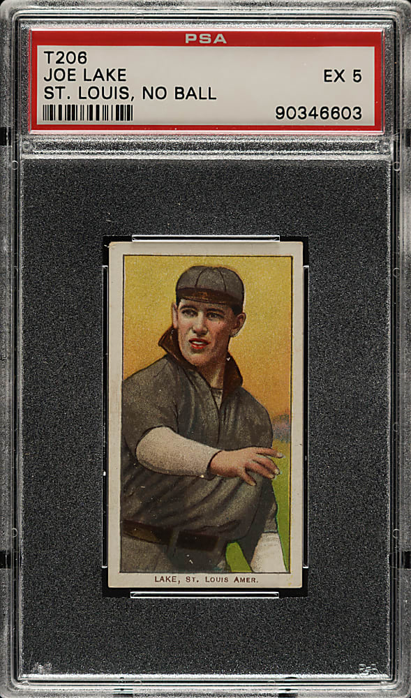 1909-1911 T206 White Border Joe Lake St. Louis, No Ball in Hand PSA EX 5