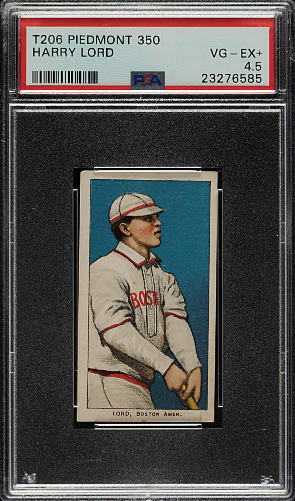 1909-1911 T206 White Border Harry Lord PSA VG-EX+ 4.5