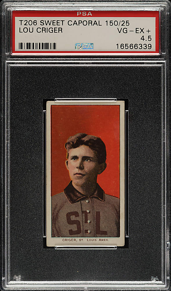 1909-1911 T206 White Border Lou Criger PSA VG-EX+ 4.5
