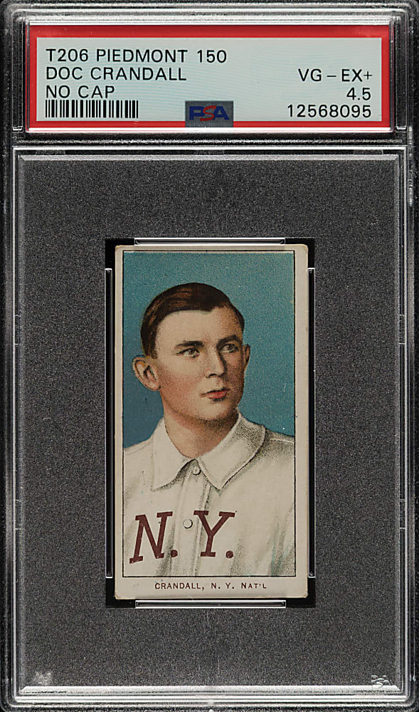 1909-1911 T206 White Border Doc Crandall Portrait, No Cap PSA VG-EX+ 4.5