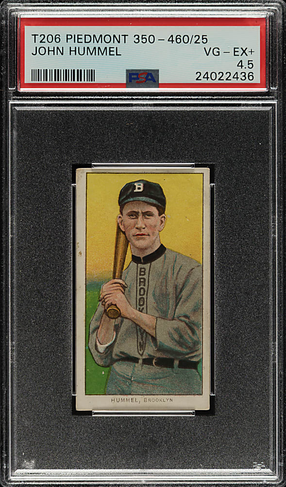 1909-1911 T206 White Border John Hummel PSA VG-EX+ 4.5