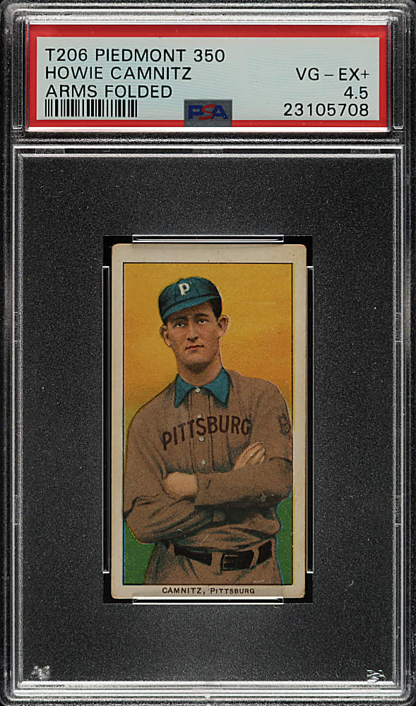 1909-1911 T206 White Border Howie Camnitz Arms Folded PSA VG-EX+ 4.5