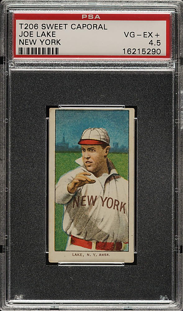1909-1911 T206 White Border Joe Lake New York PSA VG-EX+ 4.5