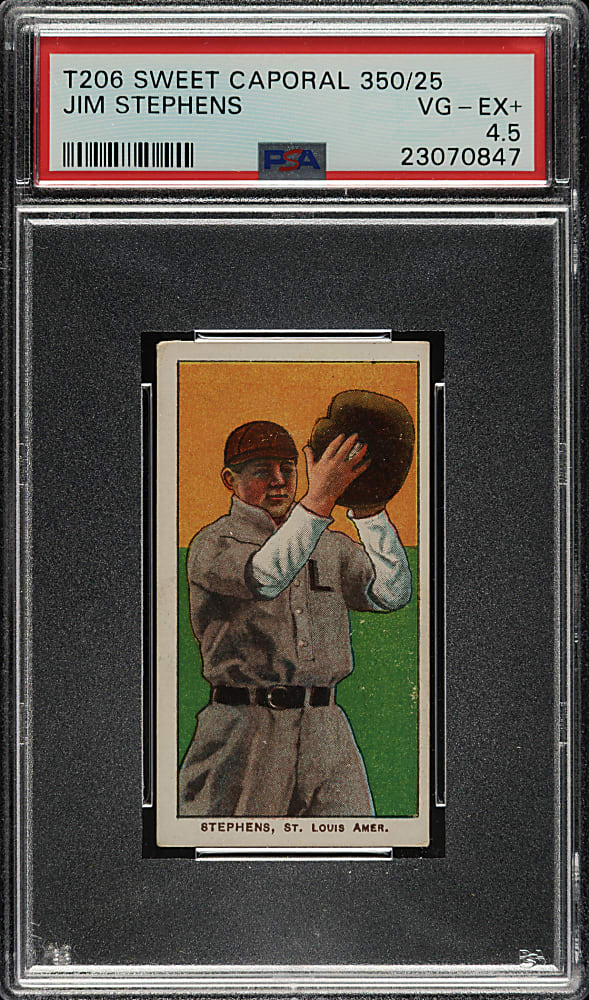 1909-1911 T206 White Border Jim Stephens PSA VG-EX+ 4.5