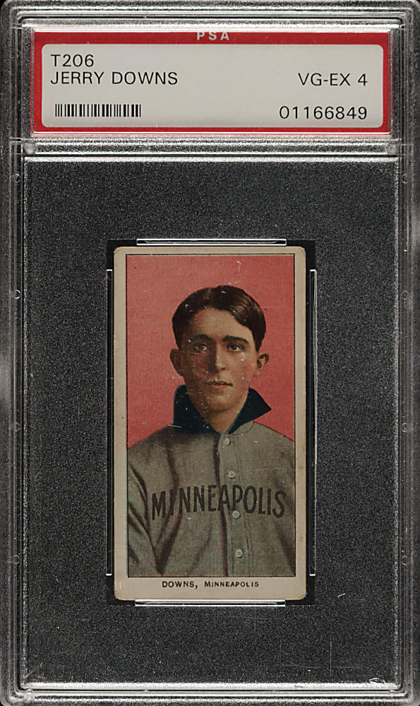 1909-1911 T206 White Border Jerry Downs PSA VG-EX 4