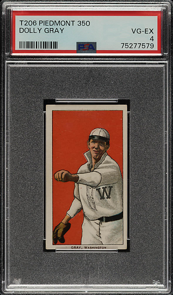 1909-1911 T206 White Border Dolly Gray PSA VG-EX 4