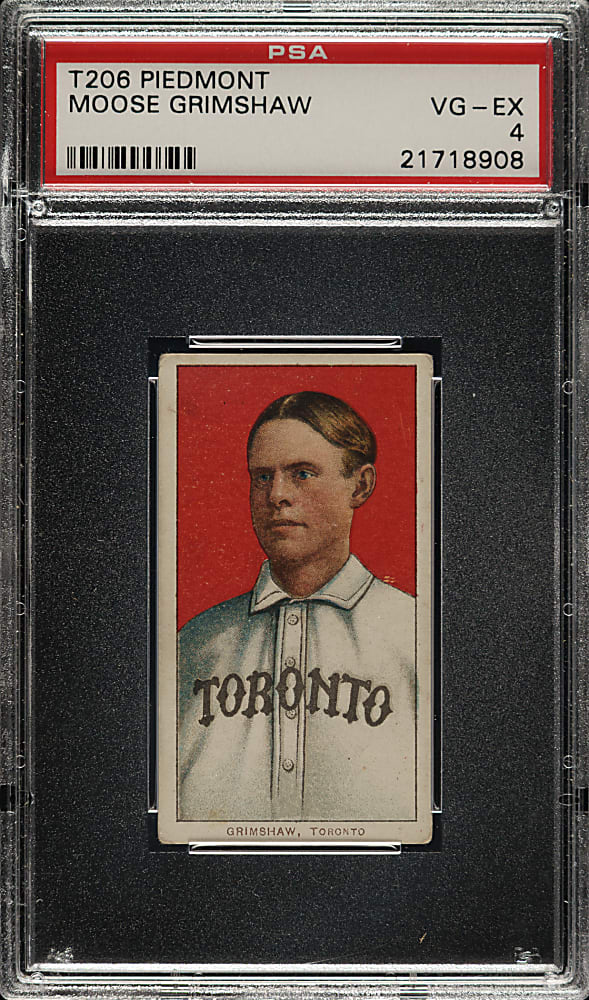 1909-1911 T206 White Border Moose Grimshaw PSA VG-EX 4