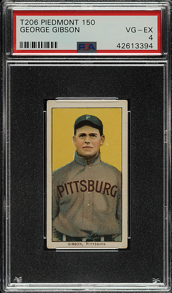 1909-1911 T206 White Border George Gibson PSA VG-EX 4