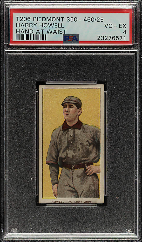 1909-1911 T206 White Border Harry Howell Hands at Waist PSA VG-EX 4